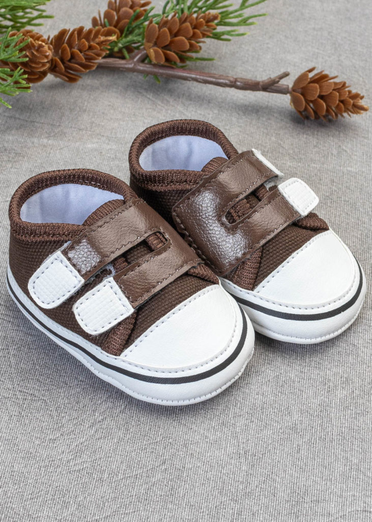 Tênis Bebê Star Velcro Marrom Compre Online Ropek Bebê