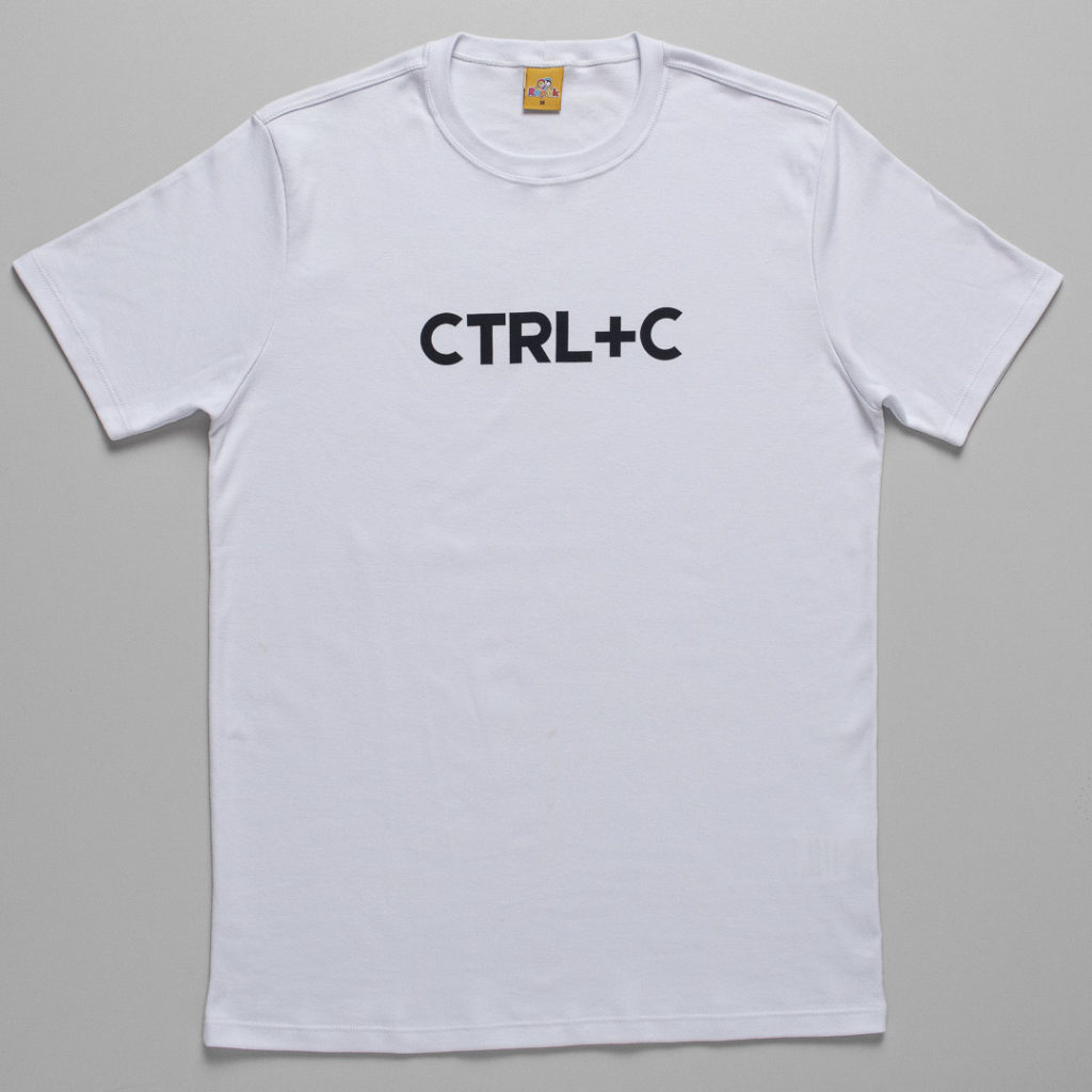 Camiseta Pai E Filho Adulto Ctrl C Branco Ropek Moda Beb