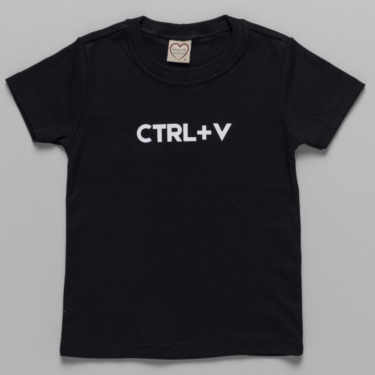 Camiseta Pai E Filho Adulto Ctrl C Branco Ropek Moda Beb