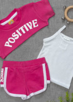 conjunto menina positive pink