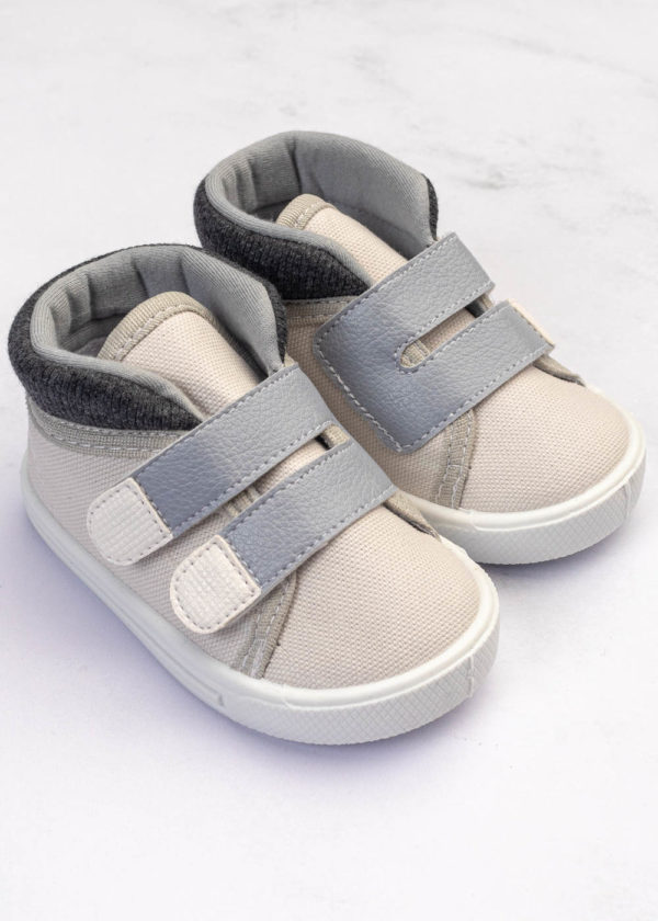 tenis infantil cano alto velcro