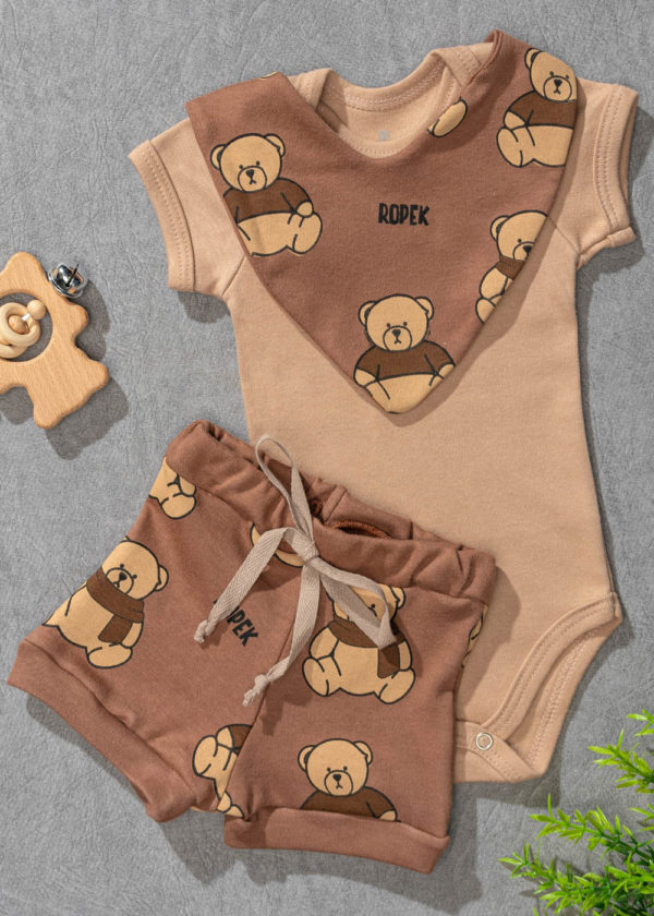 conjunto body infantil 3 peças