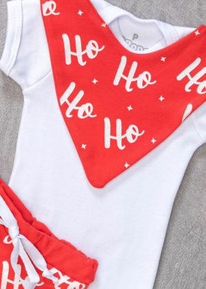 conjunto 3 peças natal hohoho