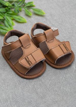 sandalia velcro caramelo