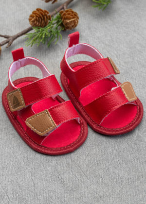 Sandalia velcro vermelho