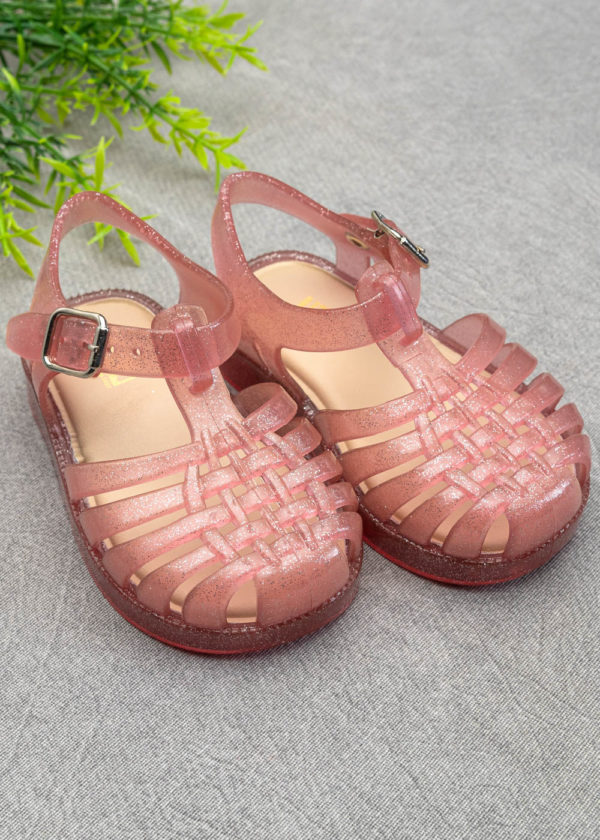 Sandália Infantil Menina Glitter Rosa (18 ao 22)