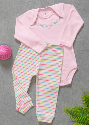 conjunto body algodão bordado