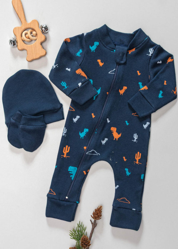 Kit Macacão Bebê Prematuro e Touca e Luva