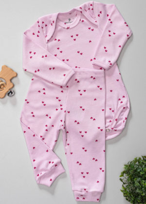 conjunto canelado estampado
