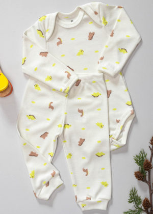 conjunto canelado estampado