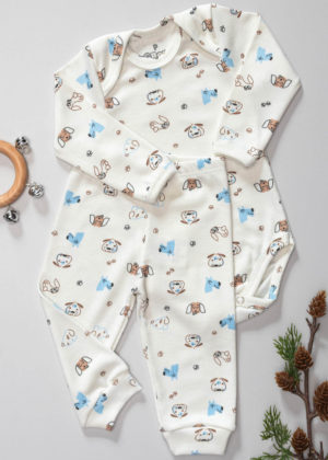 conjunto canelado estampado