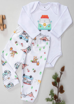 conjunto body bordado calça soft