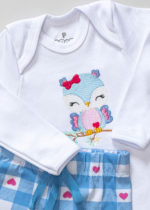 conjunto 3 peças bordado